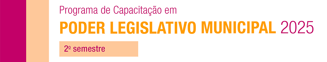 Imagem banner Programa de Capacitação em Poder Legislativo Municipal 2025 2º semestre